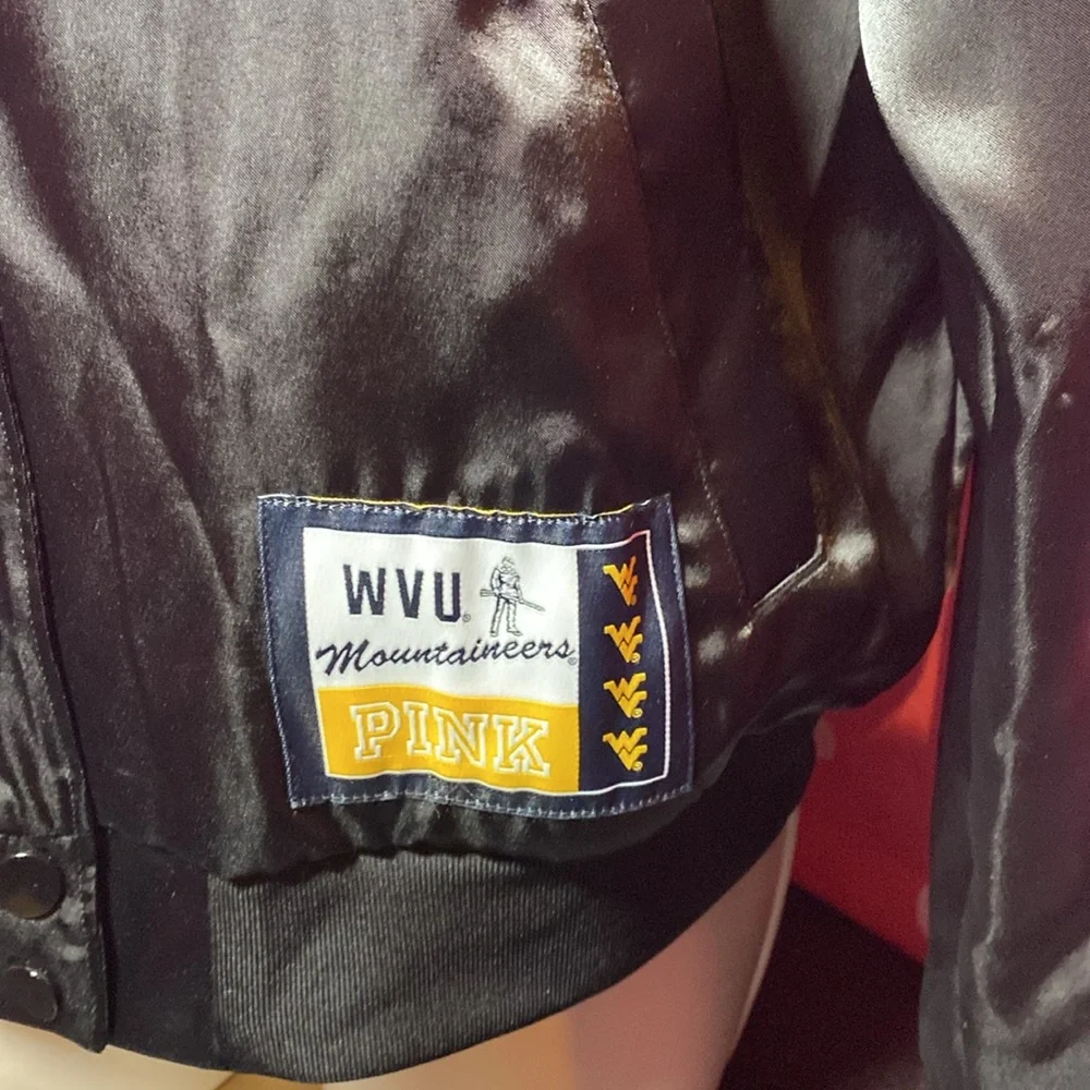 NWT S VS PINK WVU Mountaineers button up coat - Picture 3 of 6